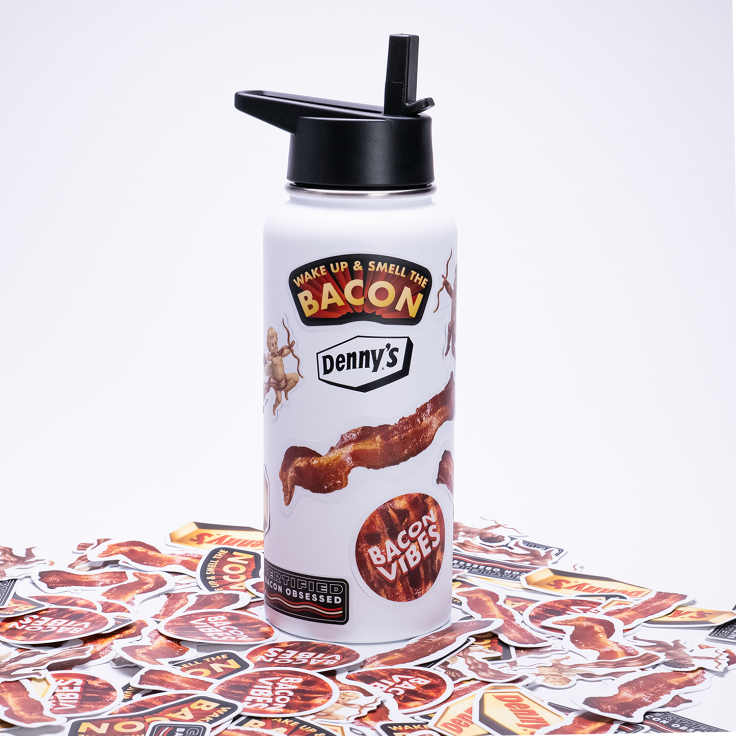 Baconalia Water Bottle + Sticker Set